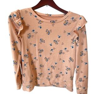 LOFT Pink Floral Long Sleeve Top